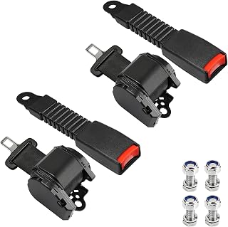 CLUBRALLY 78.7" Universal Golf Cart Seat Belts, Retractable Seat Belts Kit for Club Car, EZGO and Yamaha(2 Set)