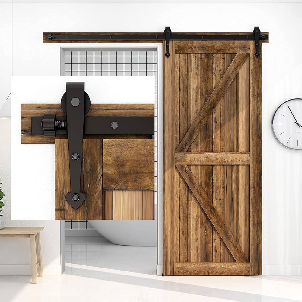 レトロ 引き戸 Amazon.co.jp: CCJH 6FT/1.83m レトロスチール引き戸 レール吊り