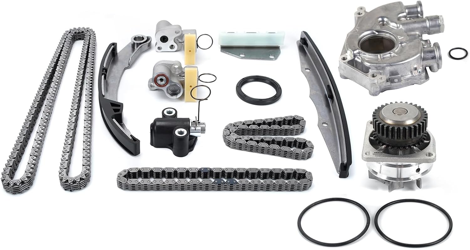 MPLUS Engine Timing Chain Kit with Water Oil Pump Set Replaces 2005-2010 for Nissan Frontier Pathfinder Xterra 4.0L V6 DOHC Eng. Code "VQ40DE"