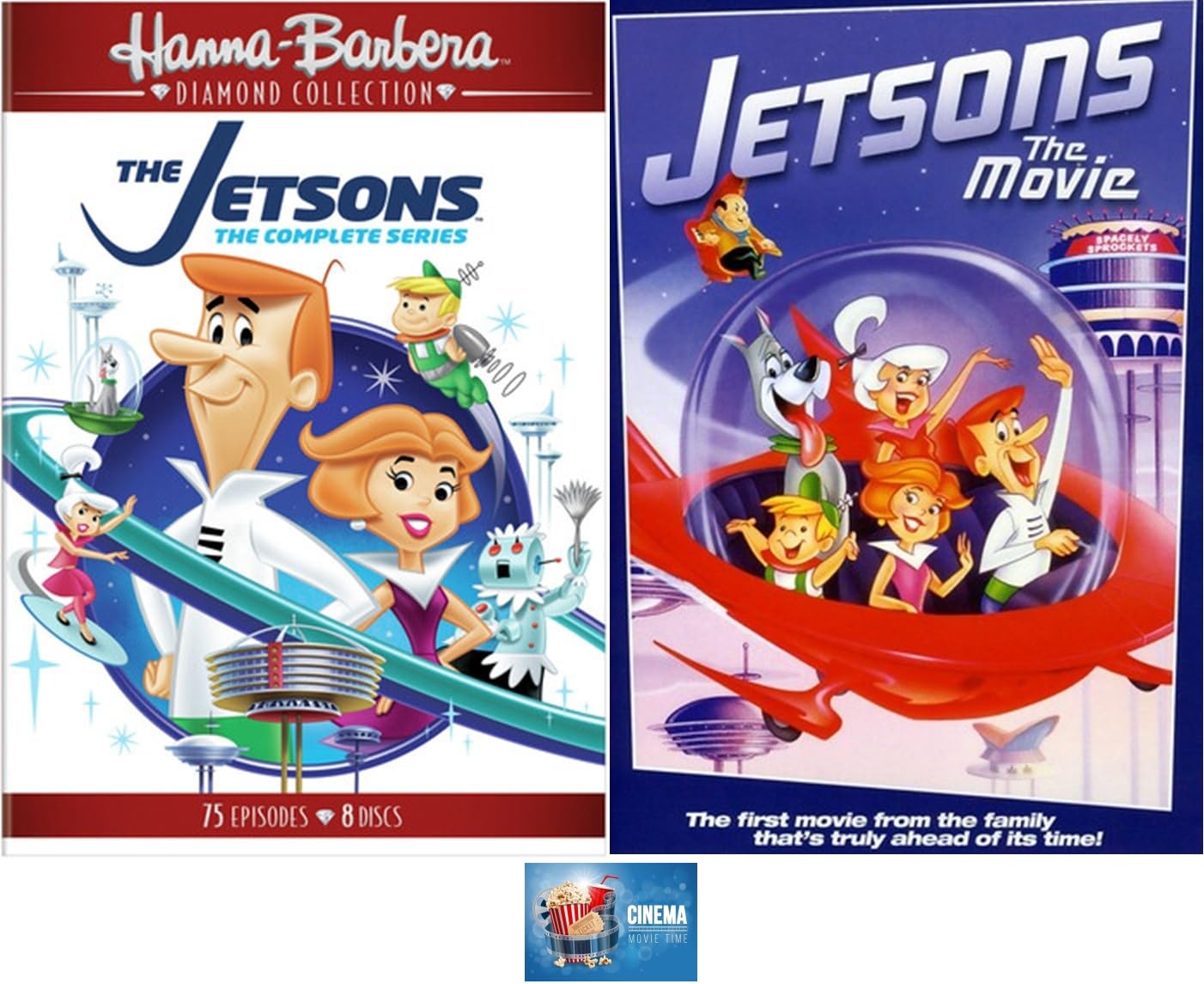 THE JETSONS COMPLETE SERIES + THE JETSONS THE MOVIE 9 DVD Set 75 Episodes Includes Cinema Movie Time Art Card