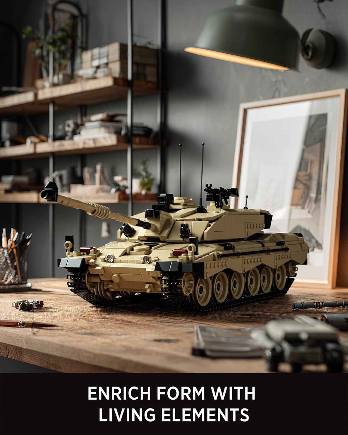Nifeliz Challenger 2 Tank Model Set, British Main Battle Tank Building Set for Adults, Military Building Model for Build and Display, Collectible Gift for Military Enthusiasts (1,761 PCS, NF10344)
