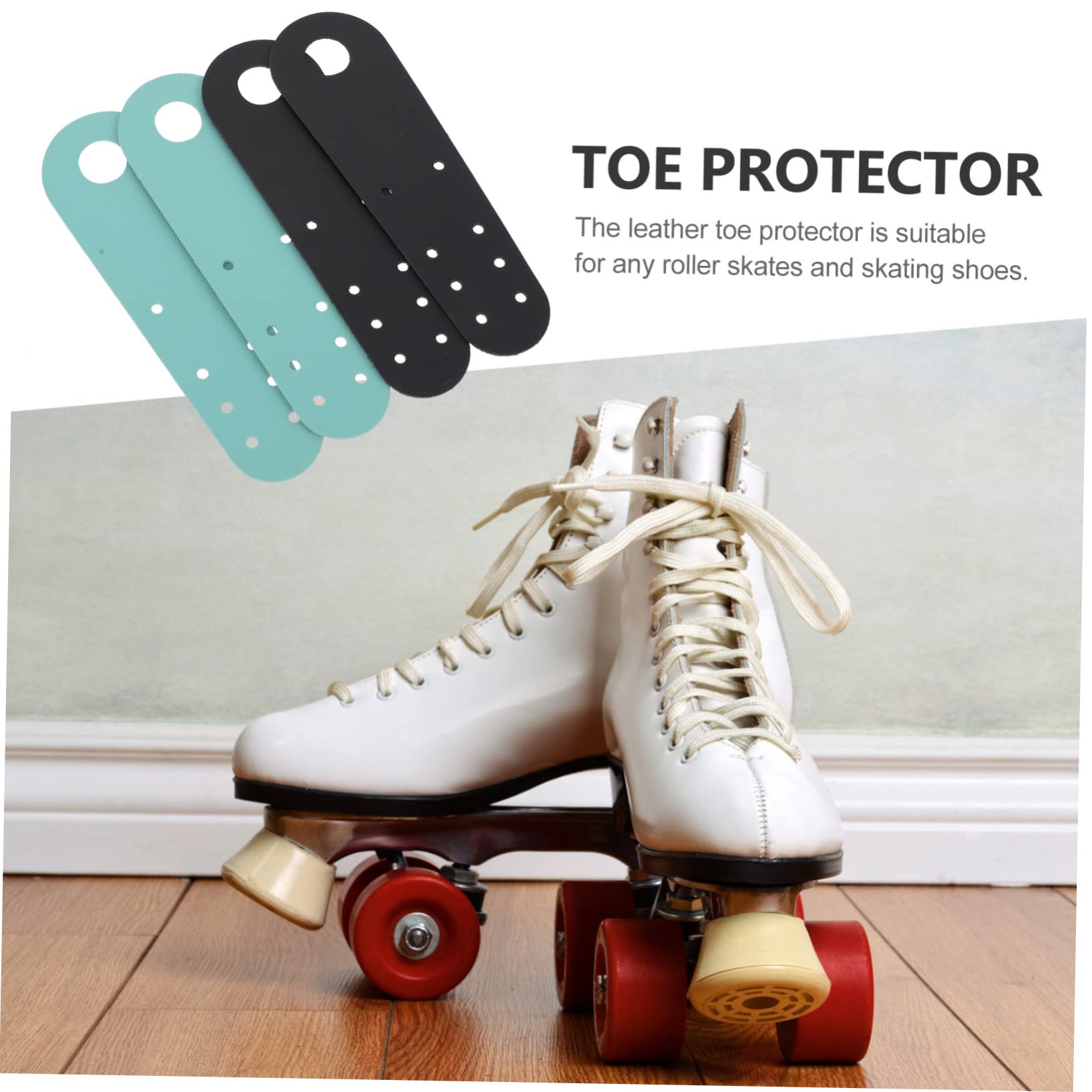 Toyvian Funda Protectora para Patines De Patines De Dedos De Espuma para Patines De Cuero Negro