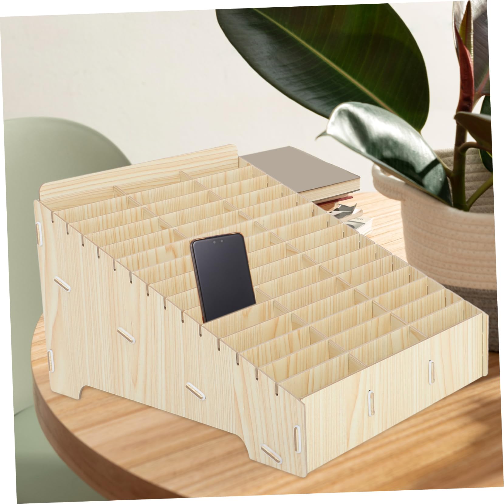 Caja Organizadora de Madera 45 Compartimentos, Organizador Escritorio