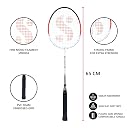 Silver's Aluminium Stricker Badminton Kit (2 Racquets with Full Cover, 1 Box Plastic Shuttlecock Pack of 3)(Red/White) gallery image