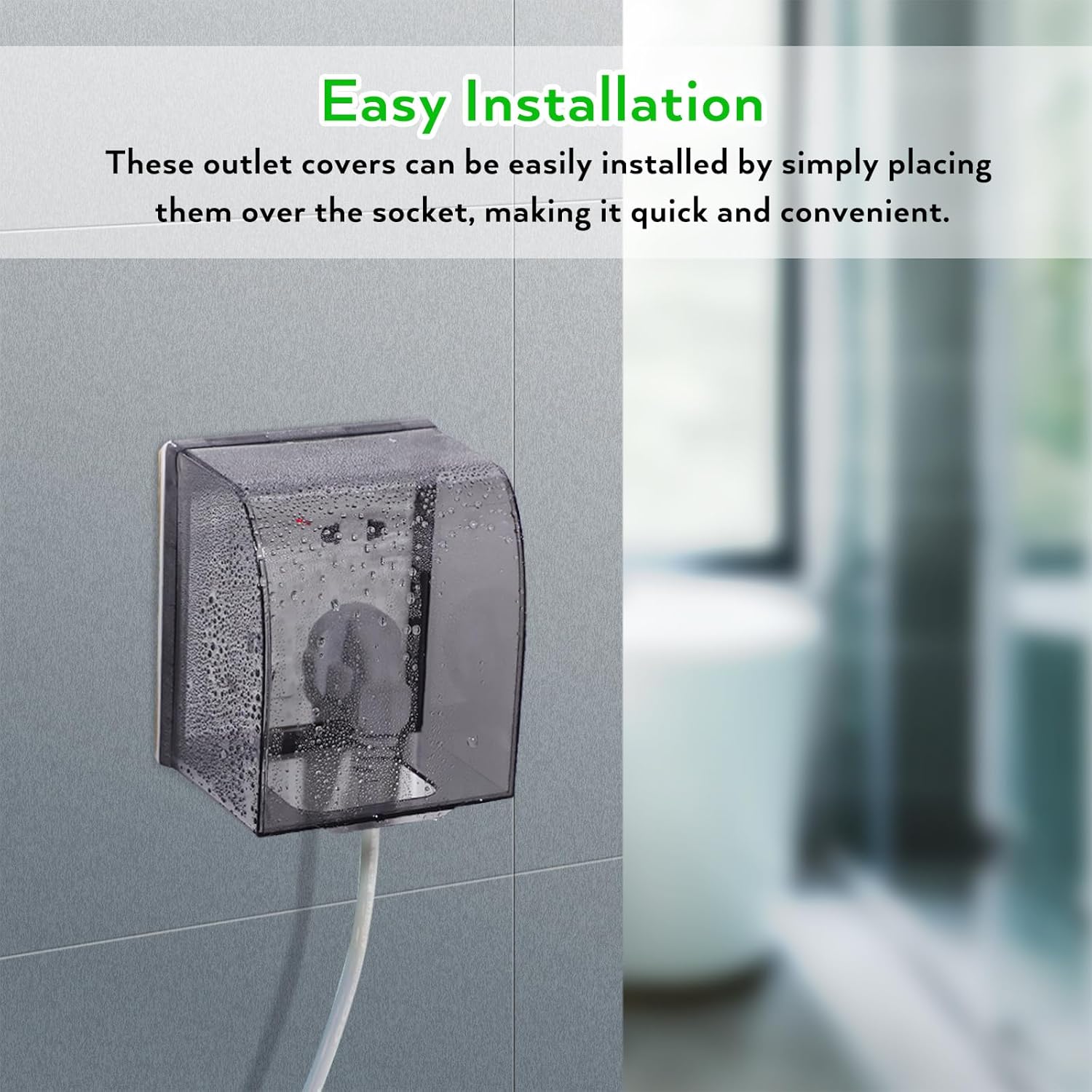 Uonlytech Electrical Outlet Covers Transparent Wall Switch Covers Clear Weatherproof Outlet Box Baby Safety Plug Protector, 11.50X10.00X7.80CM, US0572FUDCD160SV