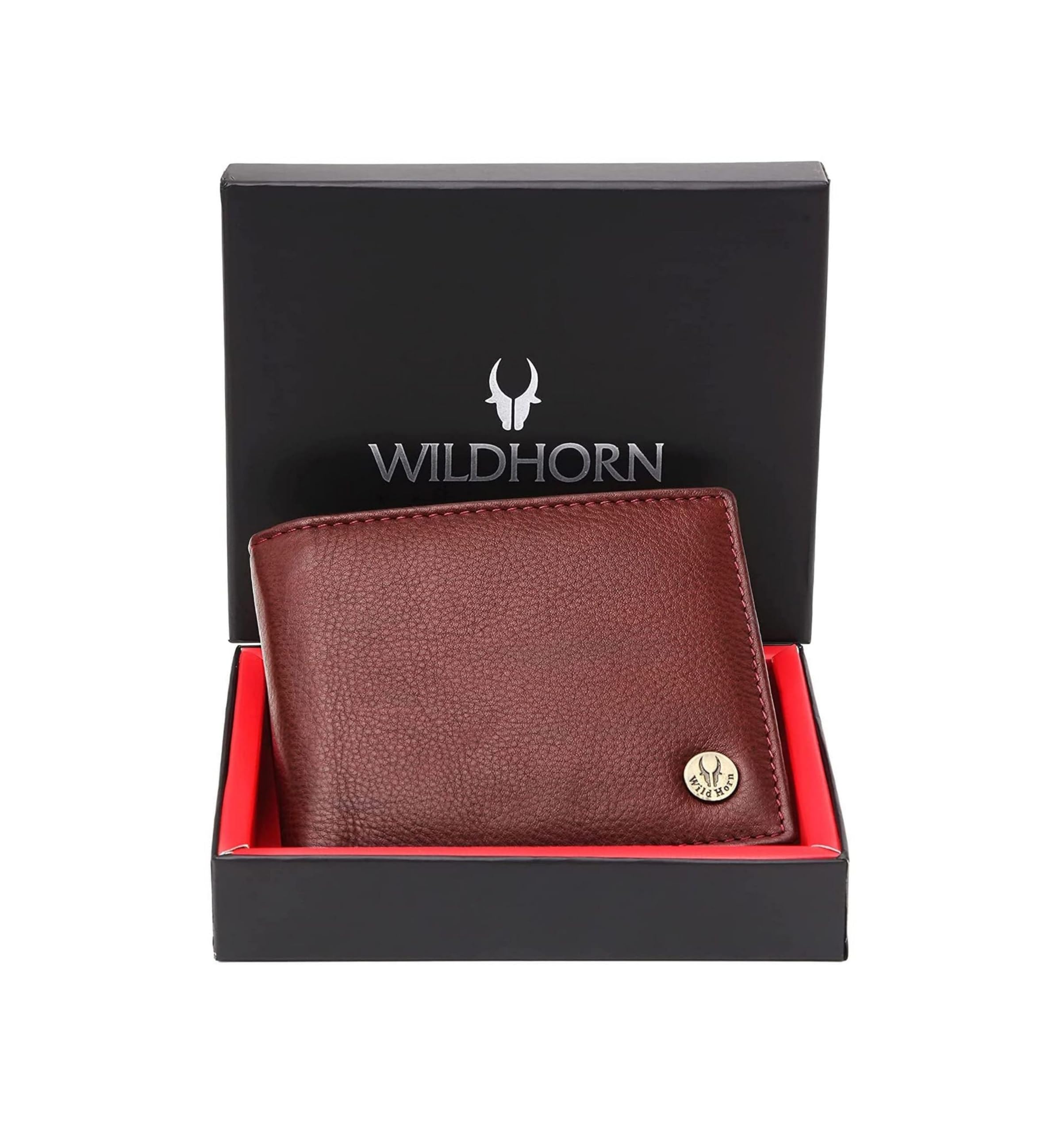 WILDHORN RFID Protected Leather Wallet for Men,Brown