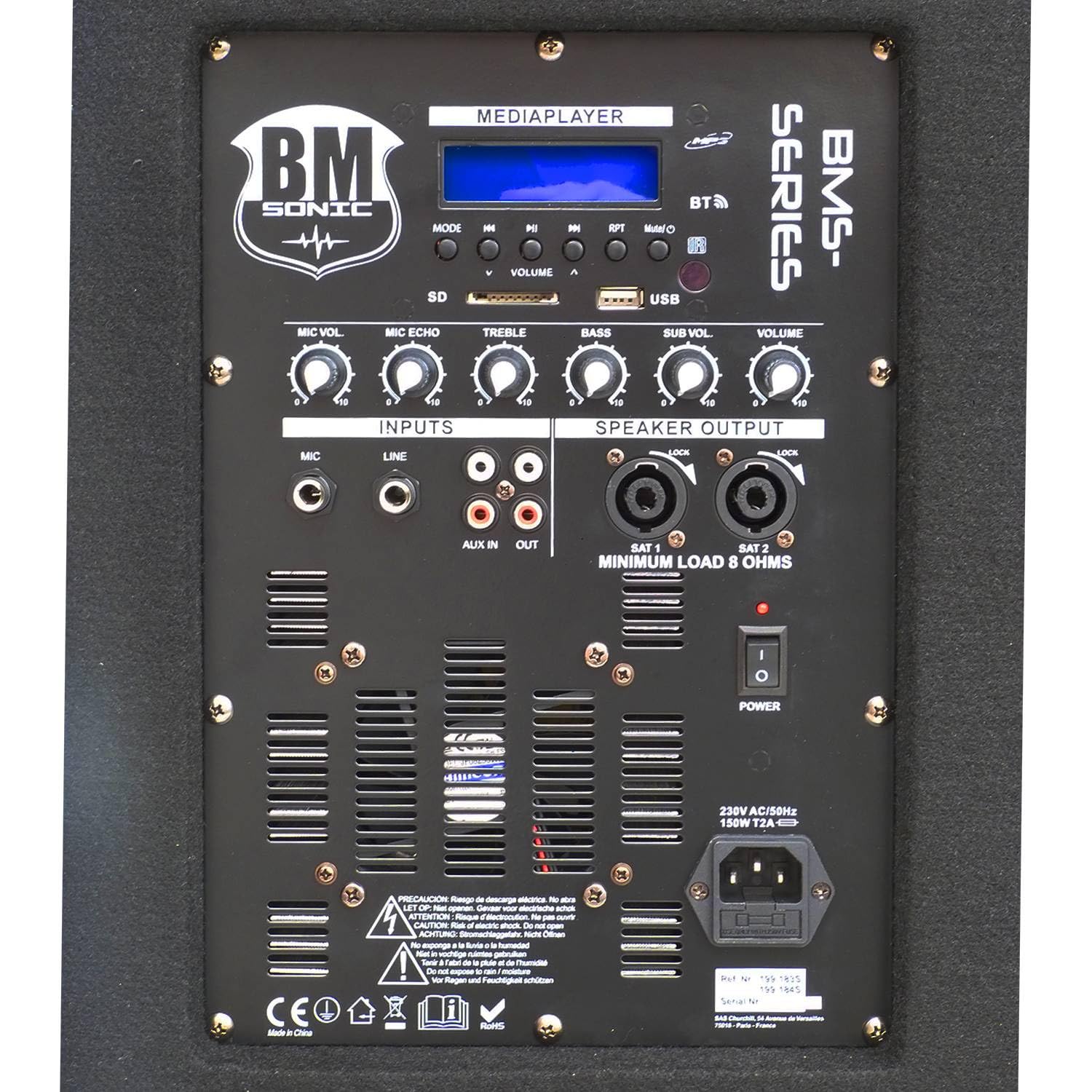Système Sonorisation 4400W Complet, 4 Enceintes, 2 Subwoofers USB/Bluetooth Cable PC + Pieds, Prestations, Micro Sono DJ PA Bar