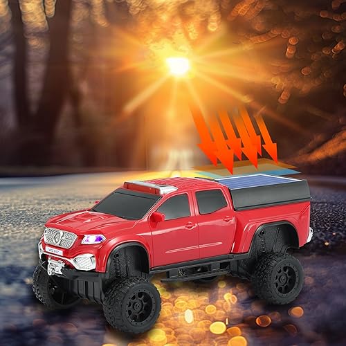 Miniatura 3 de WS-697 Pickup Truck Bluetooth Replica Altavoz - Altavoz solar inalámbrico para automóvil con luces LED, TWS estéreo, radio FM, reproducción USBTF,
