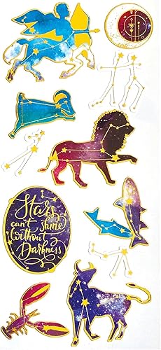 Miniatura 4 de Paper House Productions Sticky Pix Celestial Stargazer - Juego de 2 rollos de cinta adhesiva decorativa Washi para álbumes de recortes y manualidades