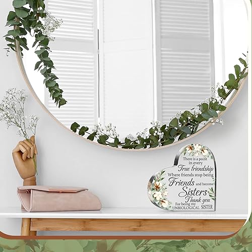 Vista 89 de Spiareal Regalos de amigos para mujeres, placa de amistad para mejor amiga, Acción de Gracias, Navidad, mejor hermana de flores, regalo