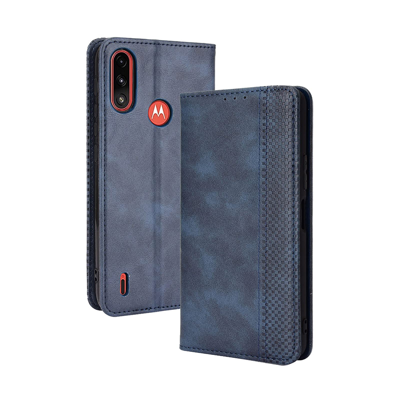 Custodia Portafoglio In Pelle PU Per Motorola Moto E7 Power, Flip Cover Con Slot Per Carte E Chiusura Magnetica, Black Smile HX - 3