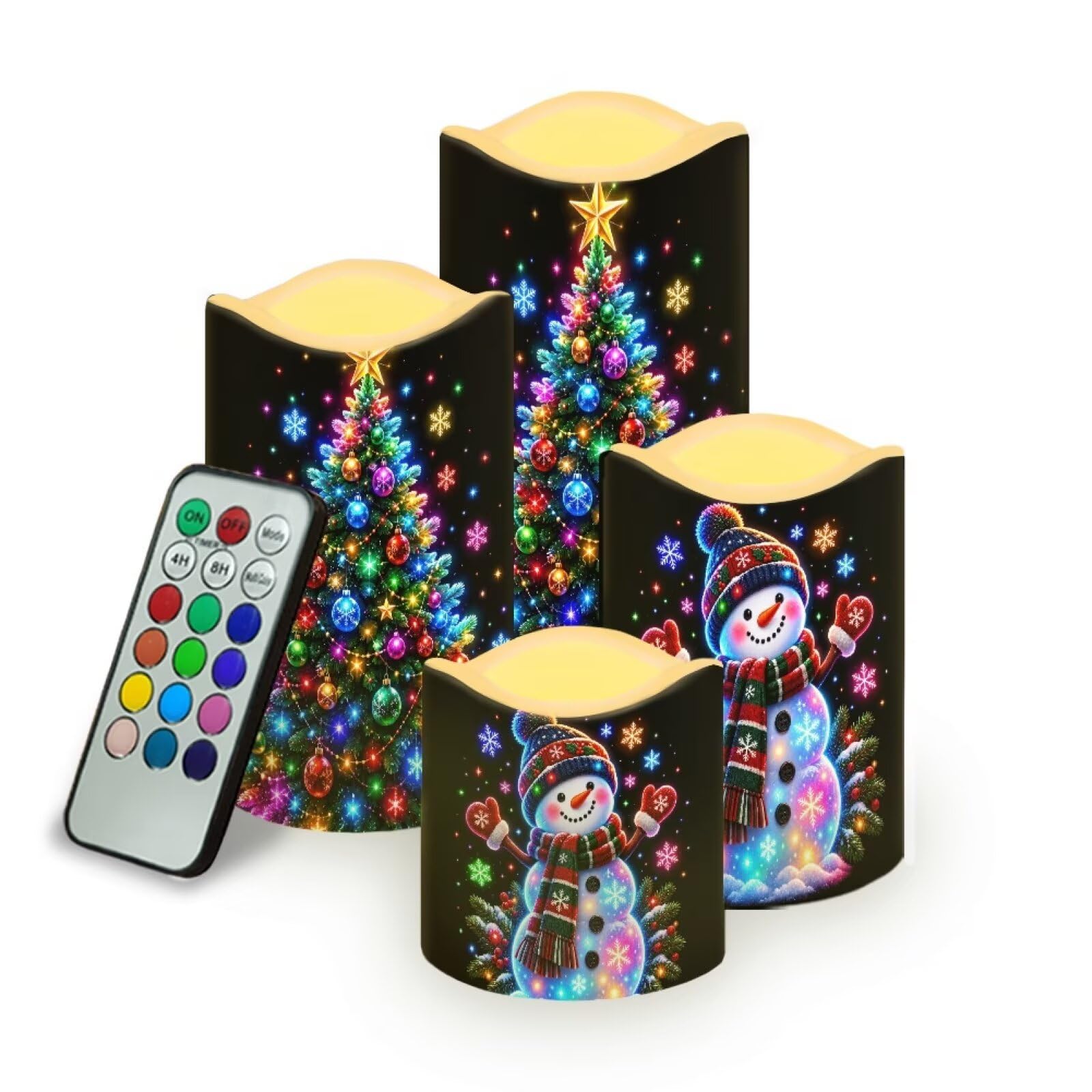 Christmas Flameless Battery Operated Lamp with Remote Control