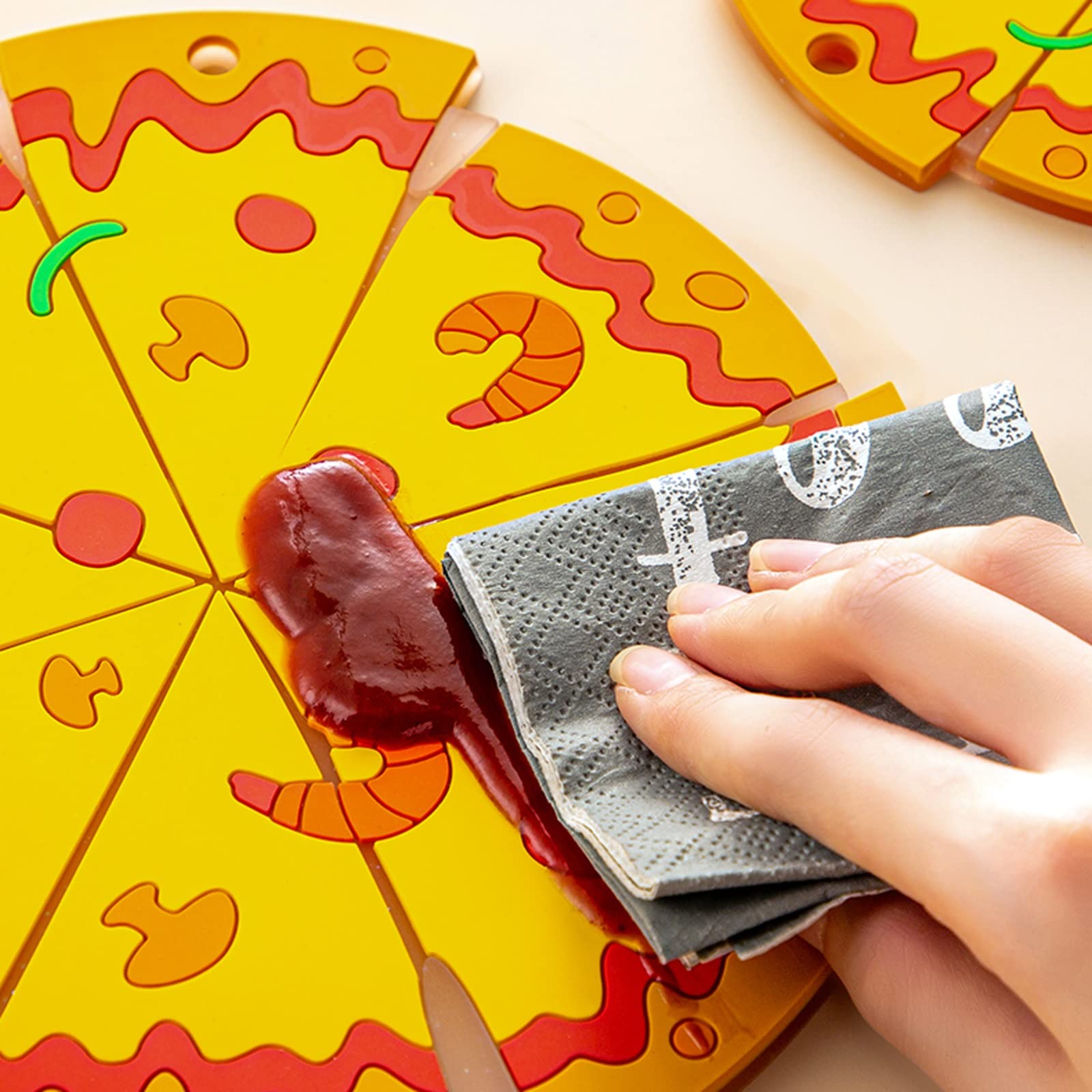 TOMYEUS Podstawki pod napoje zagęszczona podkładka do pizzy podkładka PVC antypoślizgowa podkładka pod napoje sok podstawka nadaje się do domu i kawiarni podstawki na stolik kawowy (rozmiar: B)