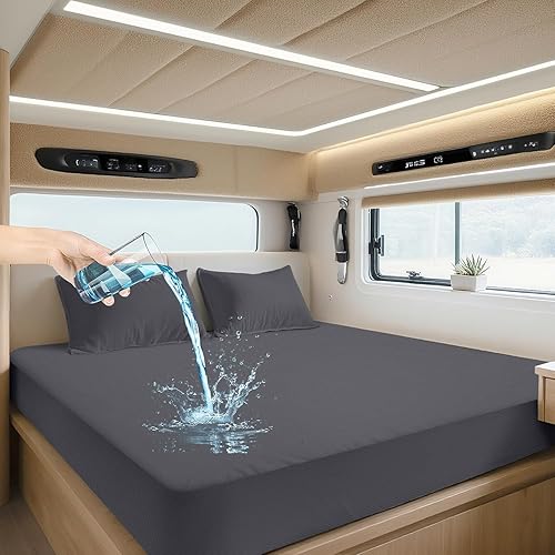 Miniatura 11 de Protector de colchón Full, funda de colchón impermeable con cubierta de cama con bolsillo profundo de 18", estilo sábana bajera, sin ruido,