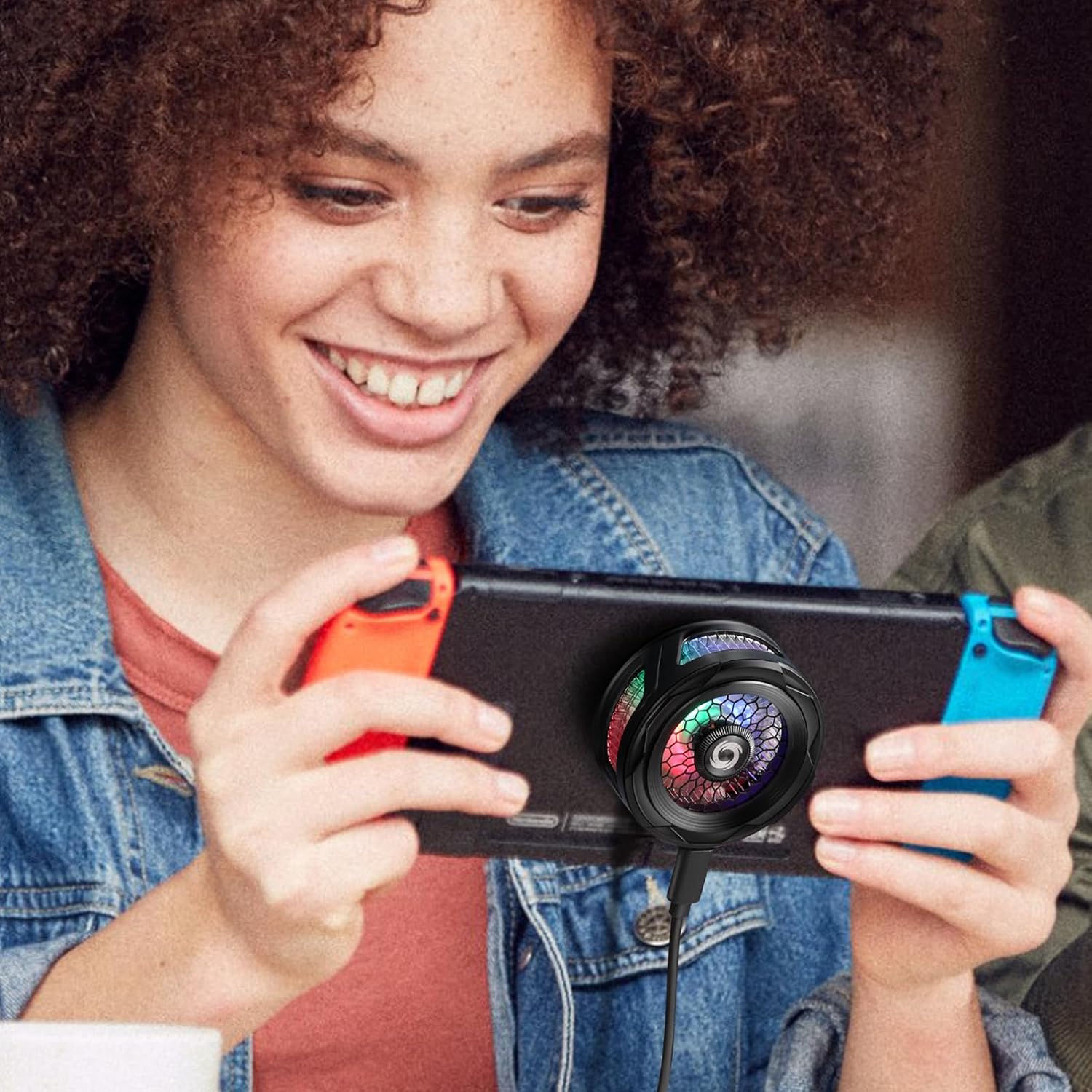 3 in 1 Magnetic Cell Phone Cooler for Gaming - Comvin Mobile Phone Cooling Fan with Clip, Portable RGB Radiator for iPhone MagSafe Series/Android/iPad, Cellphone Gaming, Live Streaming, Outdoor Vlog image 8 of 9 B0FB3S8QNM