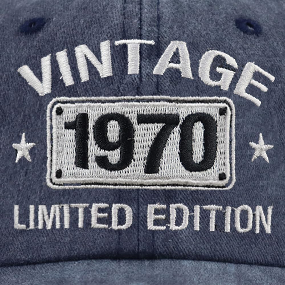 Vintage 1974 1973 1972 1971 1970 1969 1968 1967 1966 1965 Limited Edition Adjustable Embroidered Baseball Cap - Image 2