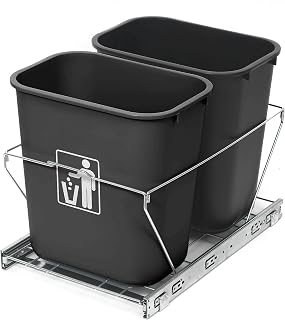Cabinet Trash Can Pull Out Kit-Bin Not Included| Space-Saving Cabinet Solution with Easy Installation | Efficient Waste Management| Pull Out Garbage Can for Kitchen Cabinet