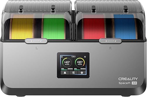 Secador de filamento oficial Creality con 4 carretes para regalos de Navidad, caja de almacenamiento de filamento Space Pi X4, temperatura máxima de