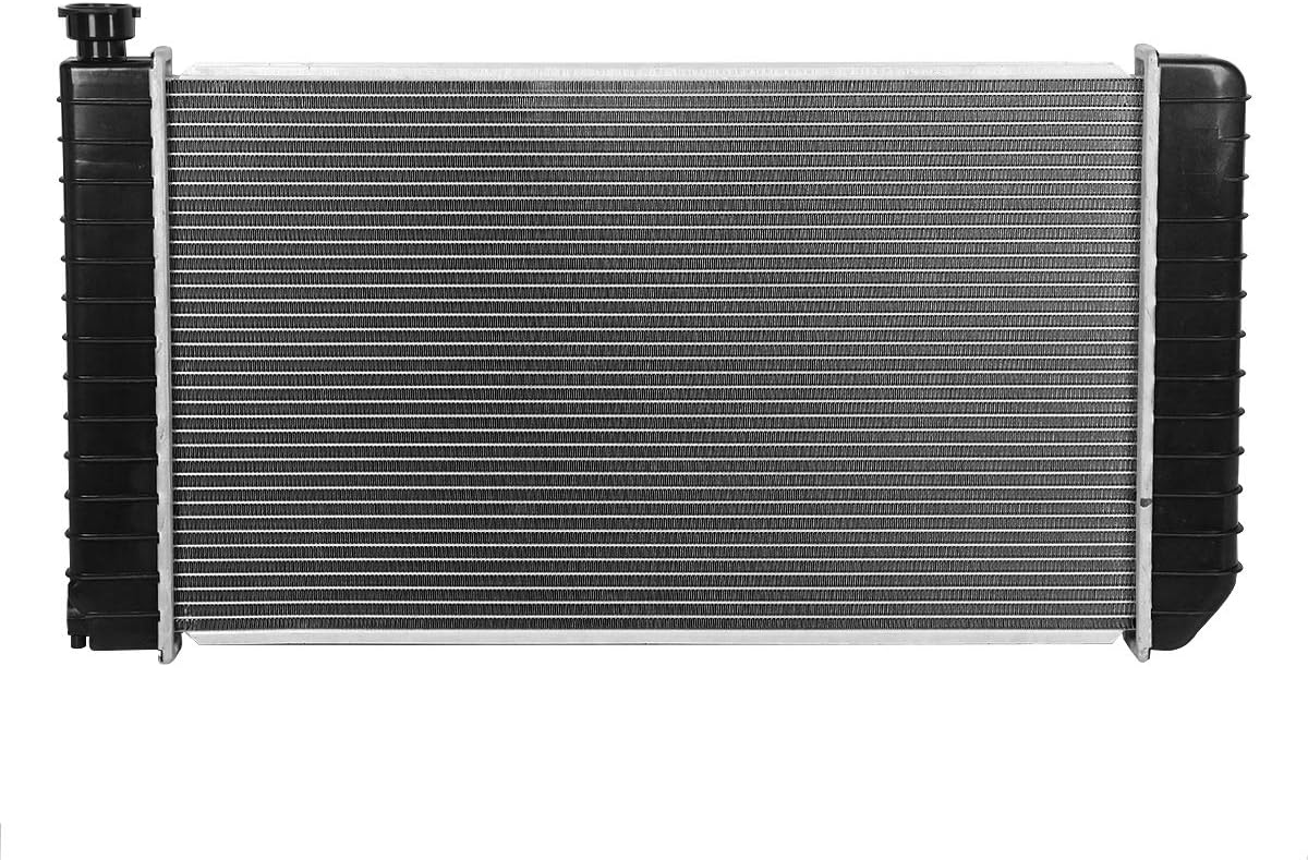 DNA Motoring OEM-RA-681 Factory Style Aluminum Cooling Radiator Compatible with 88-94 Chevy S10 Blazer / 88-93 S10 Pickup / 92-94 Jimmy, 26-1/4‘’ X 16-1/4‘’ X 1-1/4‘’
