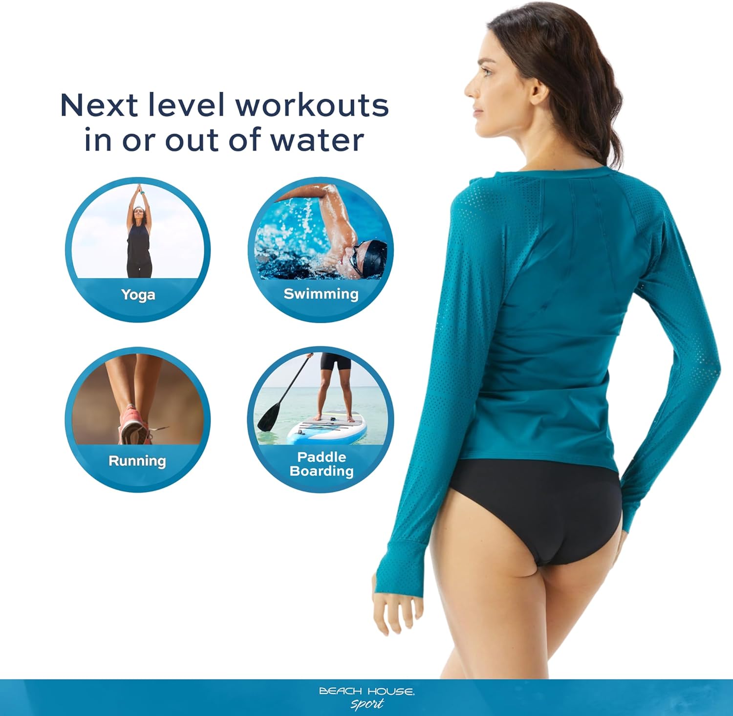 Beach House Sport Ava Long Sleeve Rash Guard for Women - Swimsuit Top Cover Up with UPF 50 Plus Protection - Image 5