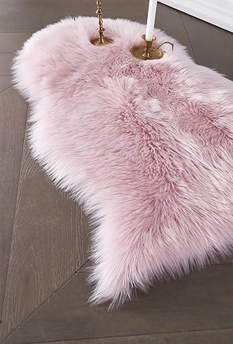 Miniatura 95 de SERISSA Alfombra suave y esponjosa de piel de oveja sintética, color beige, alfombra lanuda para el suelo del dormitorio, alfombra mullida