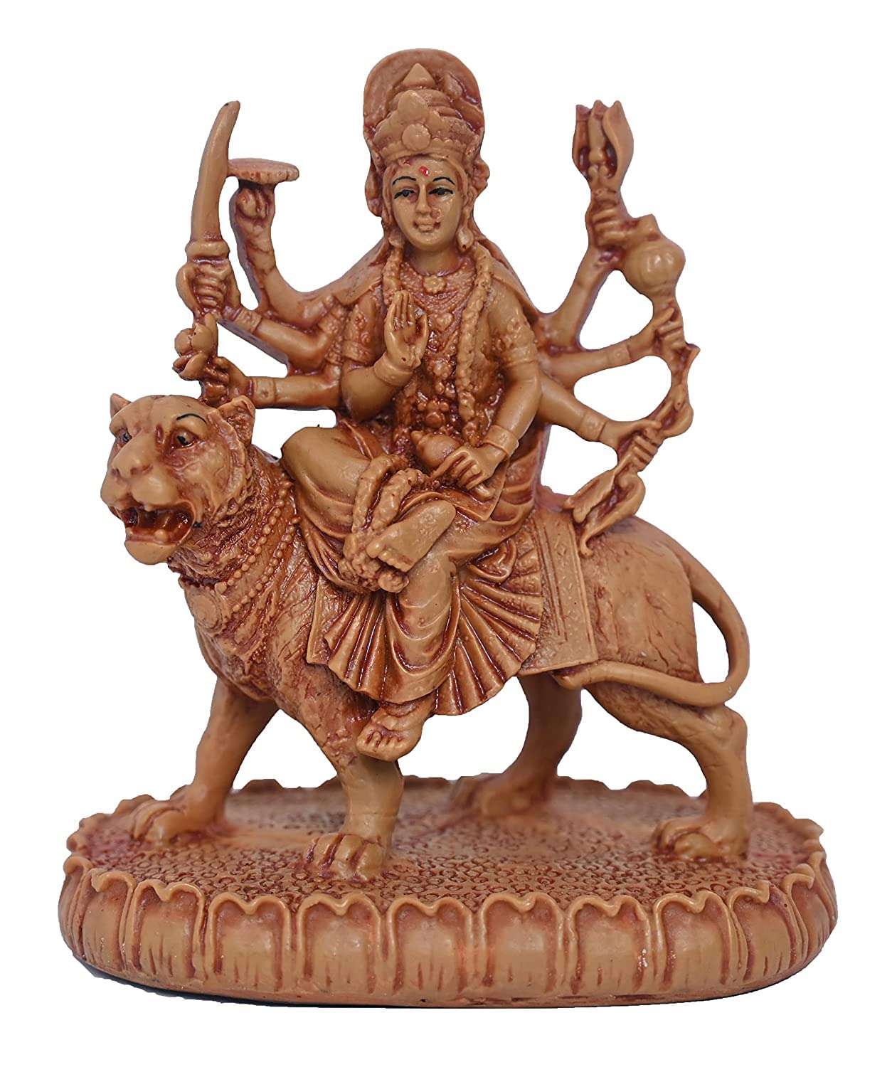 Durga Mata Rani statue spirituelle marron idole Puja maison 14cm