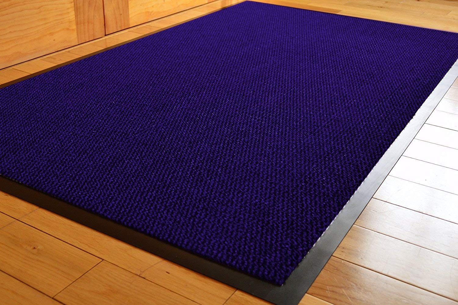 TrendMakers Door Mat Indoor Outdoor Floor Mat Non Slip Hard Wearing Barrier Mat. PVC Edged Heavy Duty Large Kitchen Rubber Doormat Home Office - Midnight Blue/Black - 80x160cm — image 1