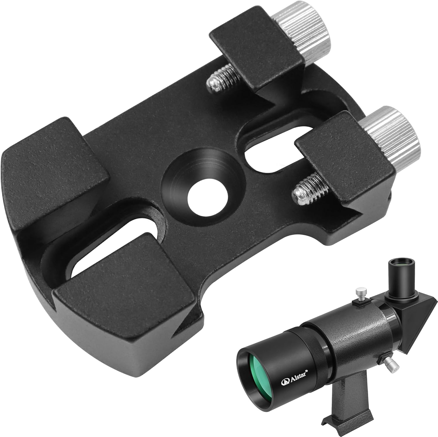 Alstar Universal Quick Release Finder Shoe Base - Bundle with - 9x50 Angled Finder Scope