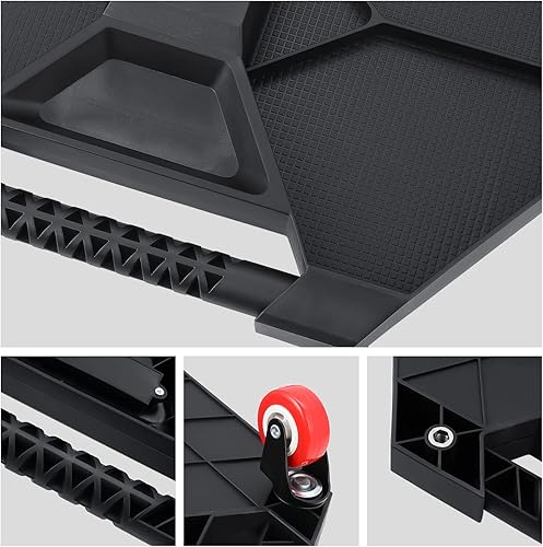 Miniatura 2 de DNA Motoring TOOLS-00200 - Enredadera de herramientas rodantes automotriz con lámpara, ruedas giratorias de 4 x 2 pulgadas, capacidad de carga de 30