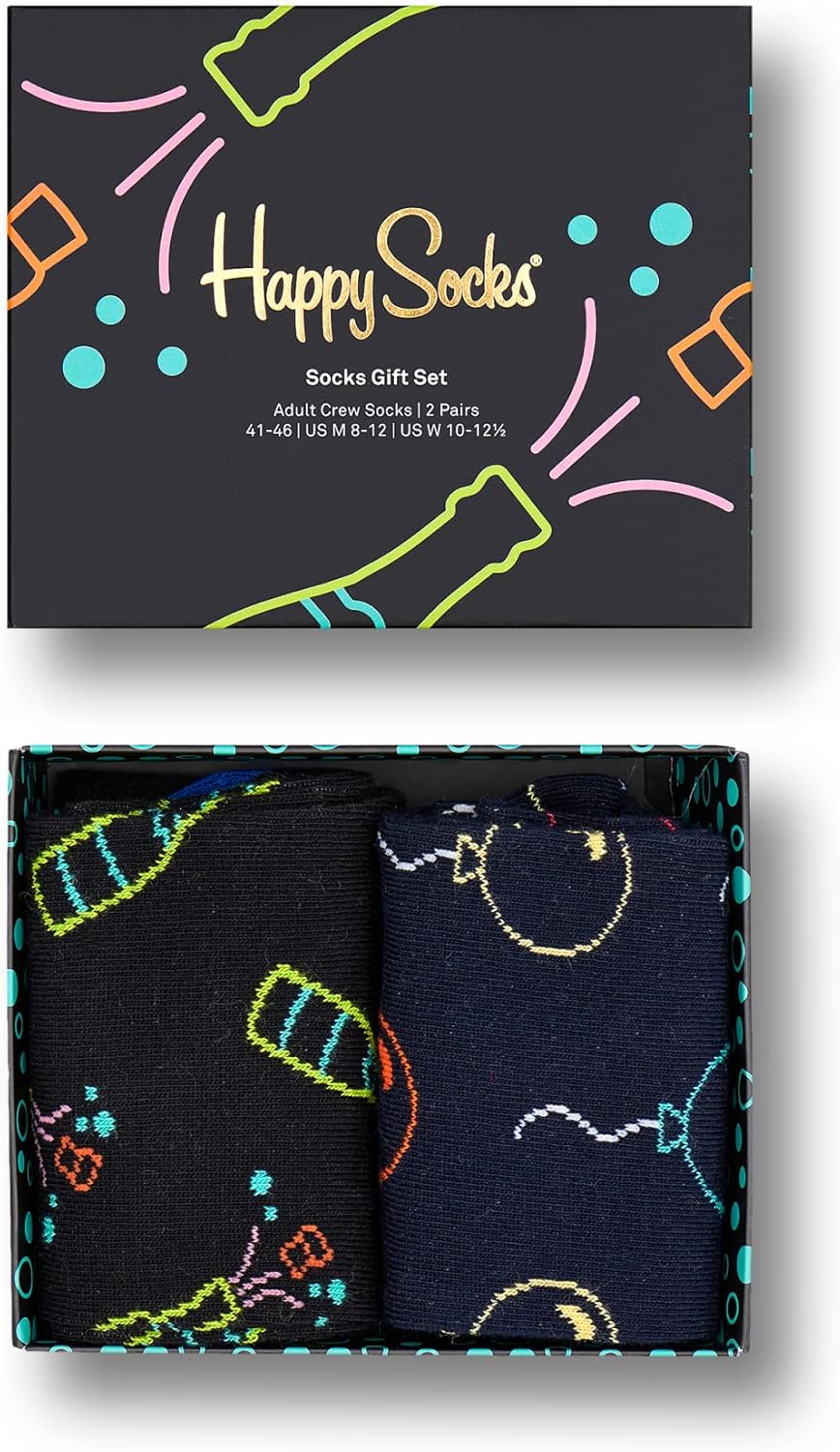 Happy Socks お祝い クルーソックス ギフトセット 卒業式 You Did It and Champagne― 男女兼用