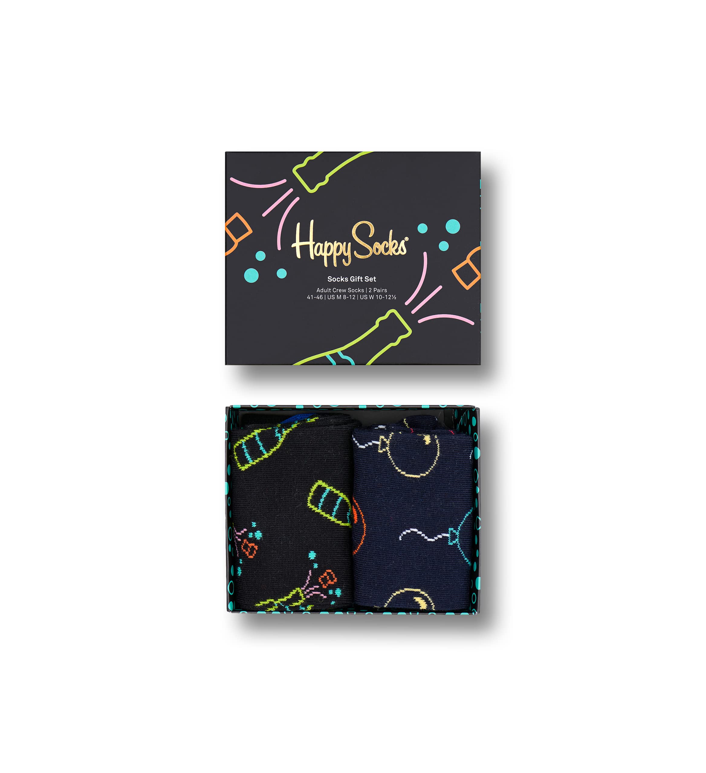 Happy Socks farbenfrohe und fröhliche Socken 2-Pack You Did It Socks Gift Set Größe 36-40
