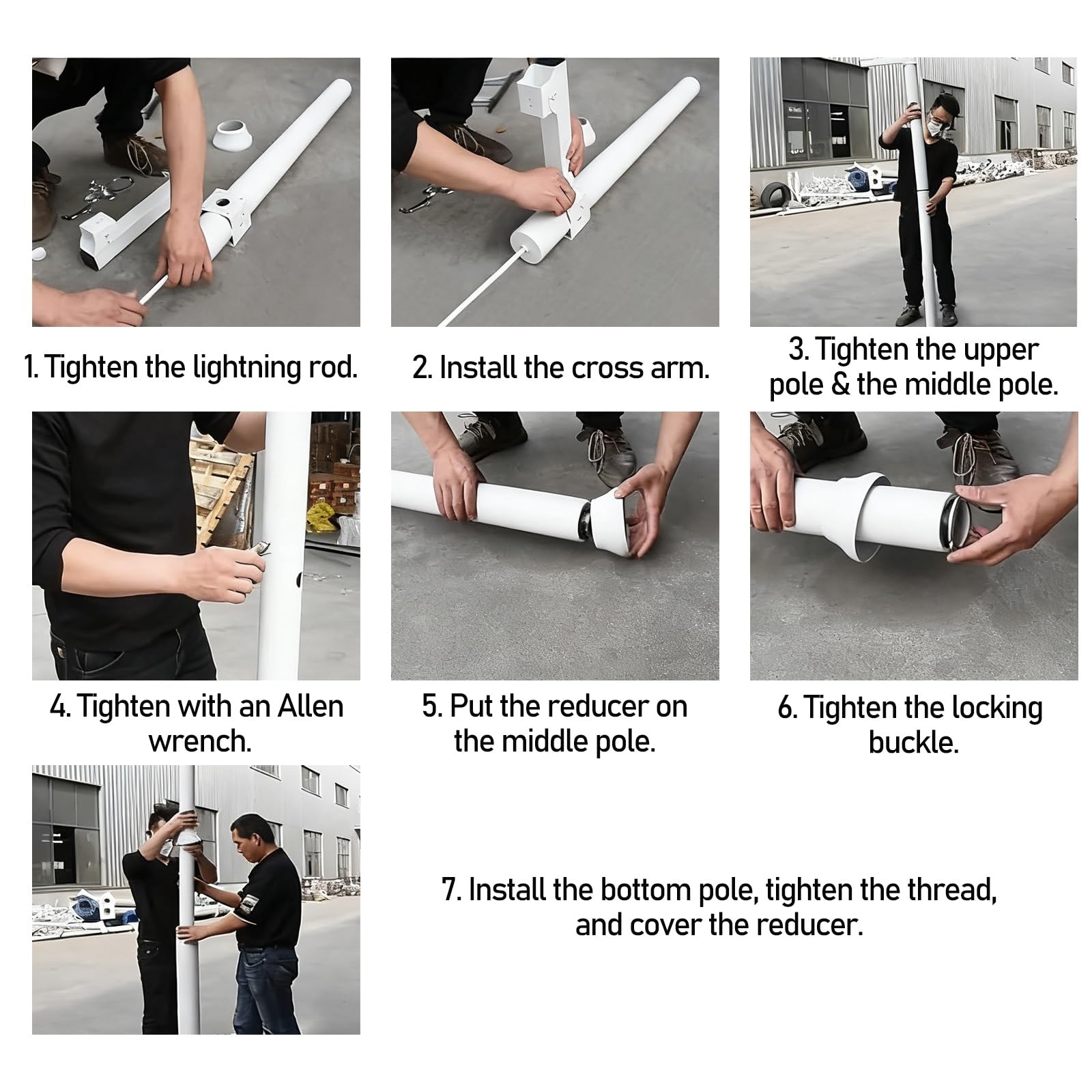 Este Soporte Universal para cámara de Seguridad, de 4 m/157 Pulgadas de Altura, es un Soporte Duradero para Uso doméstico y Comercial. Incluye una Jaula de Refuerzo para Montaje (Estilo C) q
