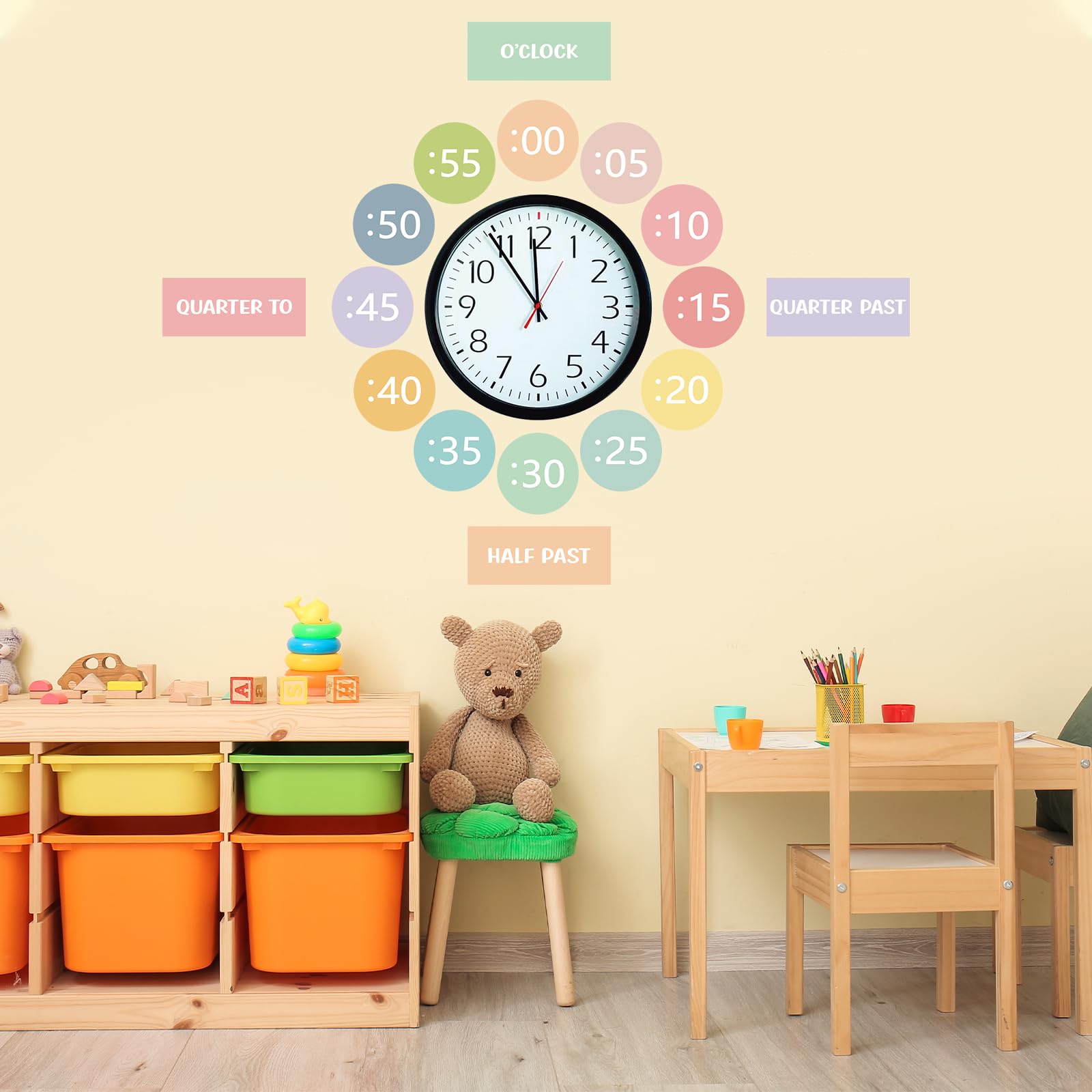 Uhr Zahlen Pinnwand Kits Telling Time Teaching Clock for Kids