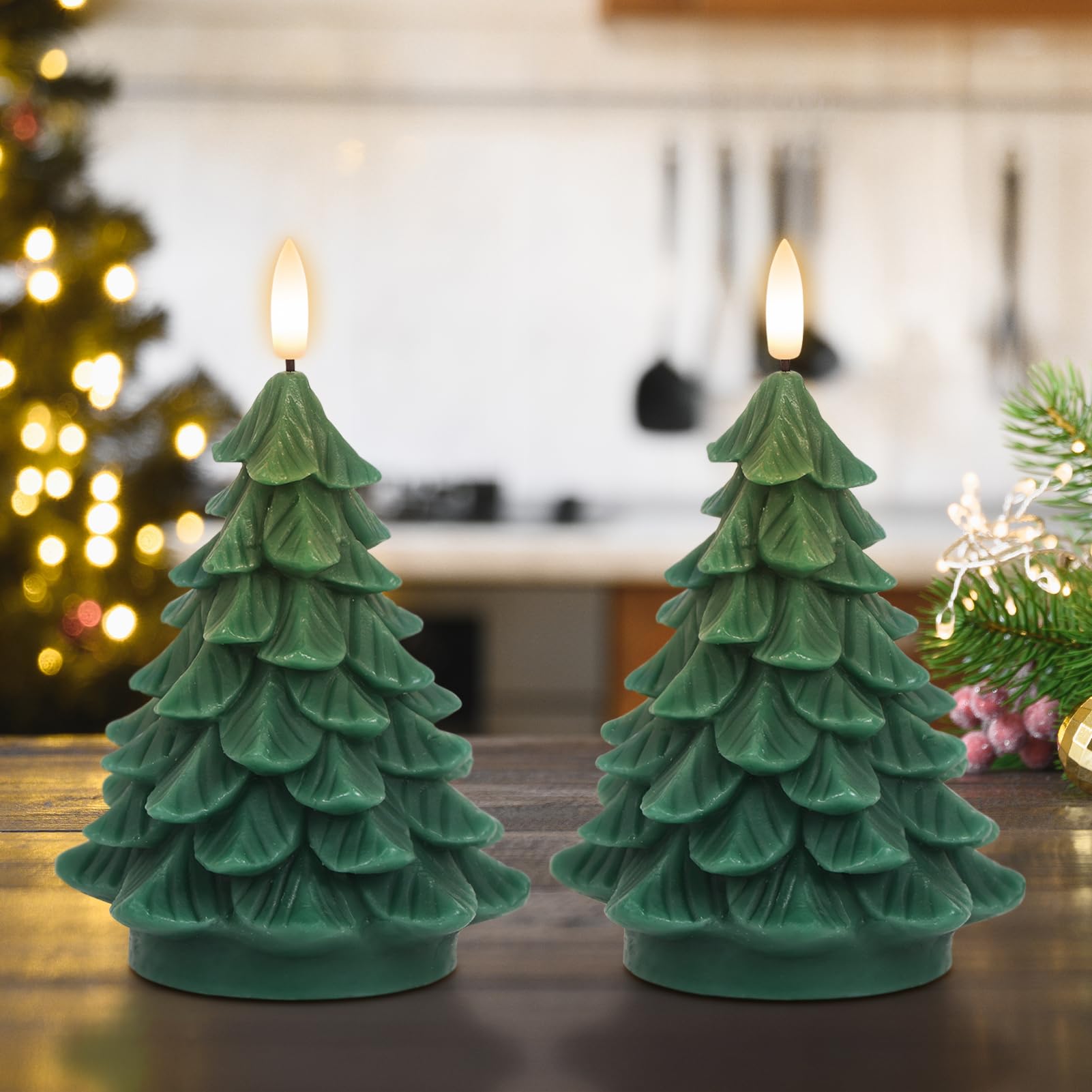 Bougies LED sapin de Noël pour décorer sans risque d'incendie