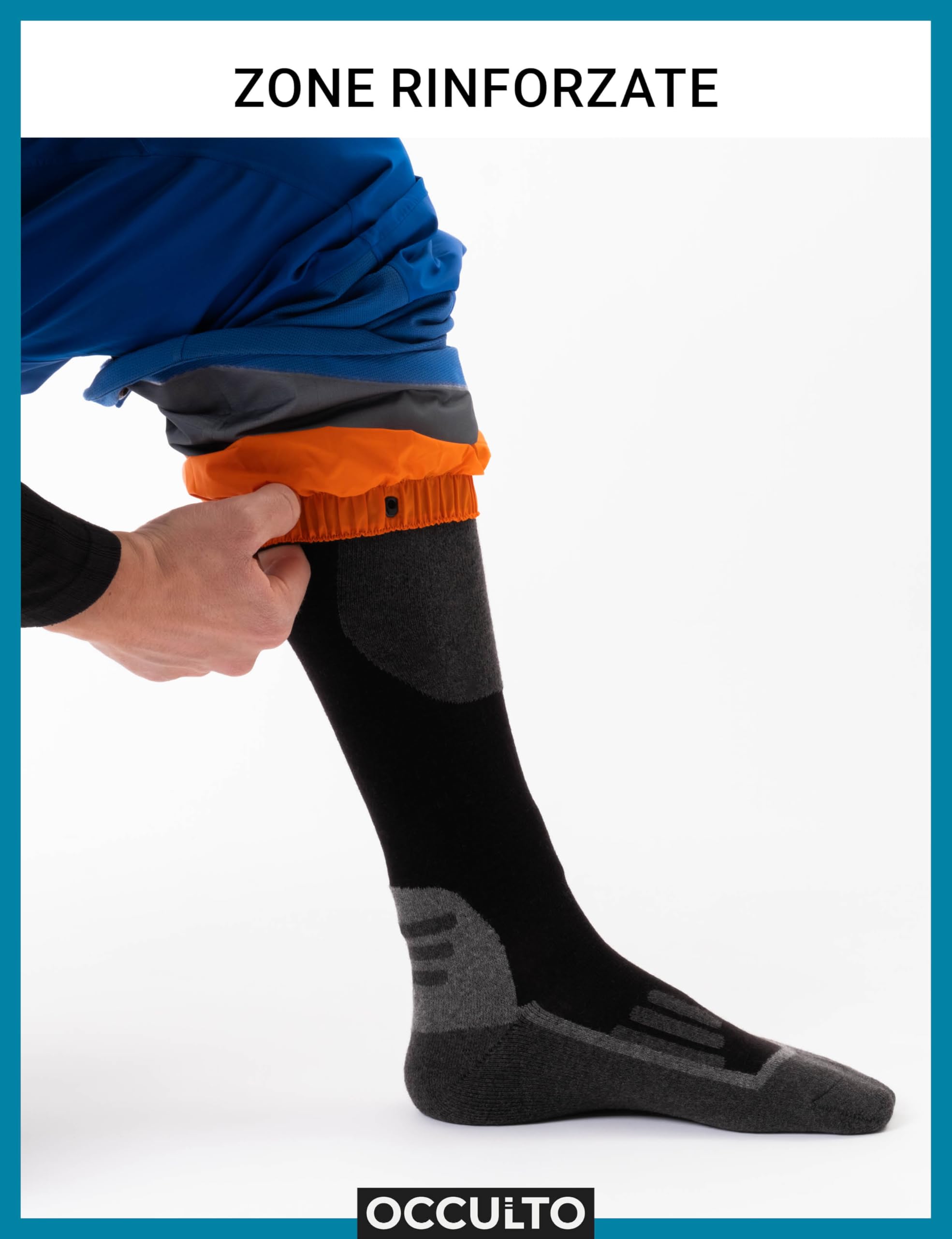 Occulto Calze da Sci Lana Merino Uomo & Donna pacco da 2 (modello: Toni)