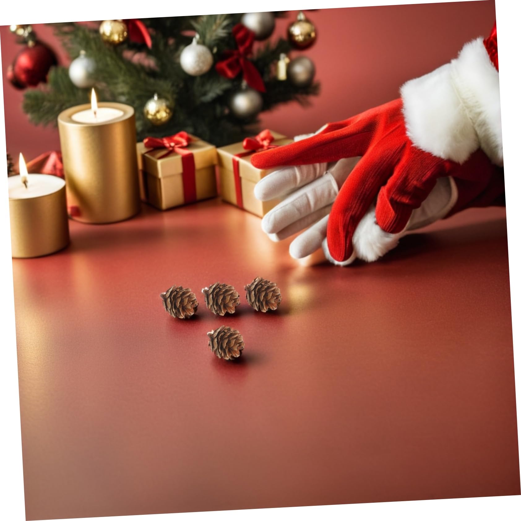 ULTECHNOVO 450 Stück Kleiner Kiefernzapfen Weihnachtsdeko Natürliche Kiefernzapfen für Selbstgemacht Bastelarbeiten und Heimdekoration Leicht und Tragbar in Rustikalem Design