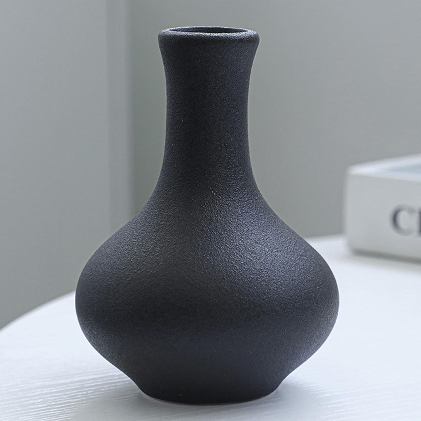 Blumenvasen aus Keramik, moderner Blumenhalter, Behälter, Zuhause, Büro, Tisch, Tafelaufsatz, dekorative Blumenvase, 5-teiliges Set, Schwarz / Weiß