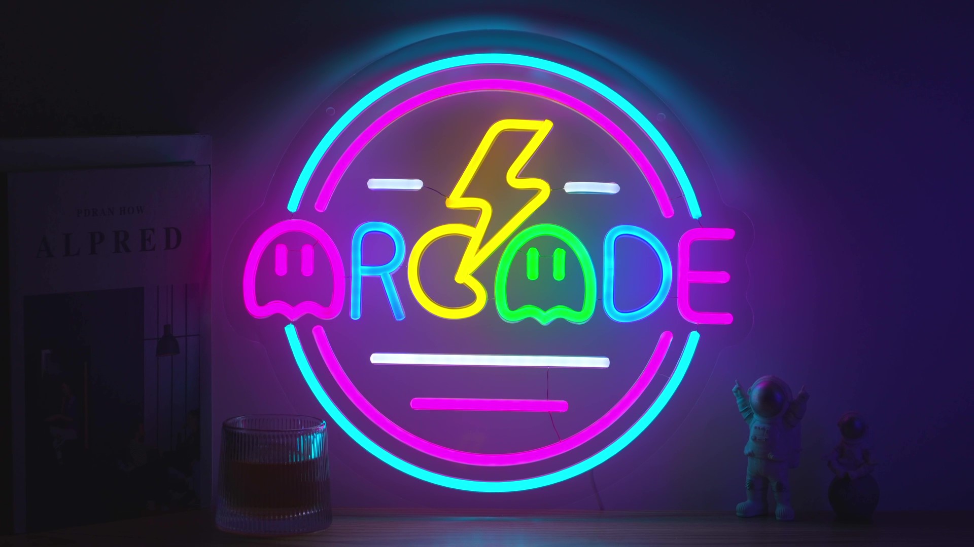 Basaneon Gamer Neon Sign for Gamer Room Decor, Dimmable Arcade