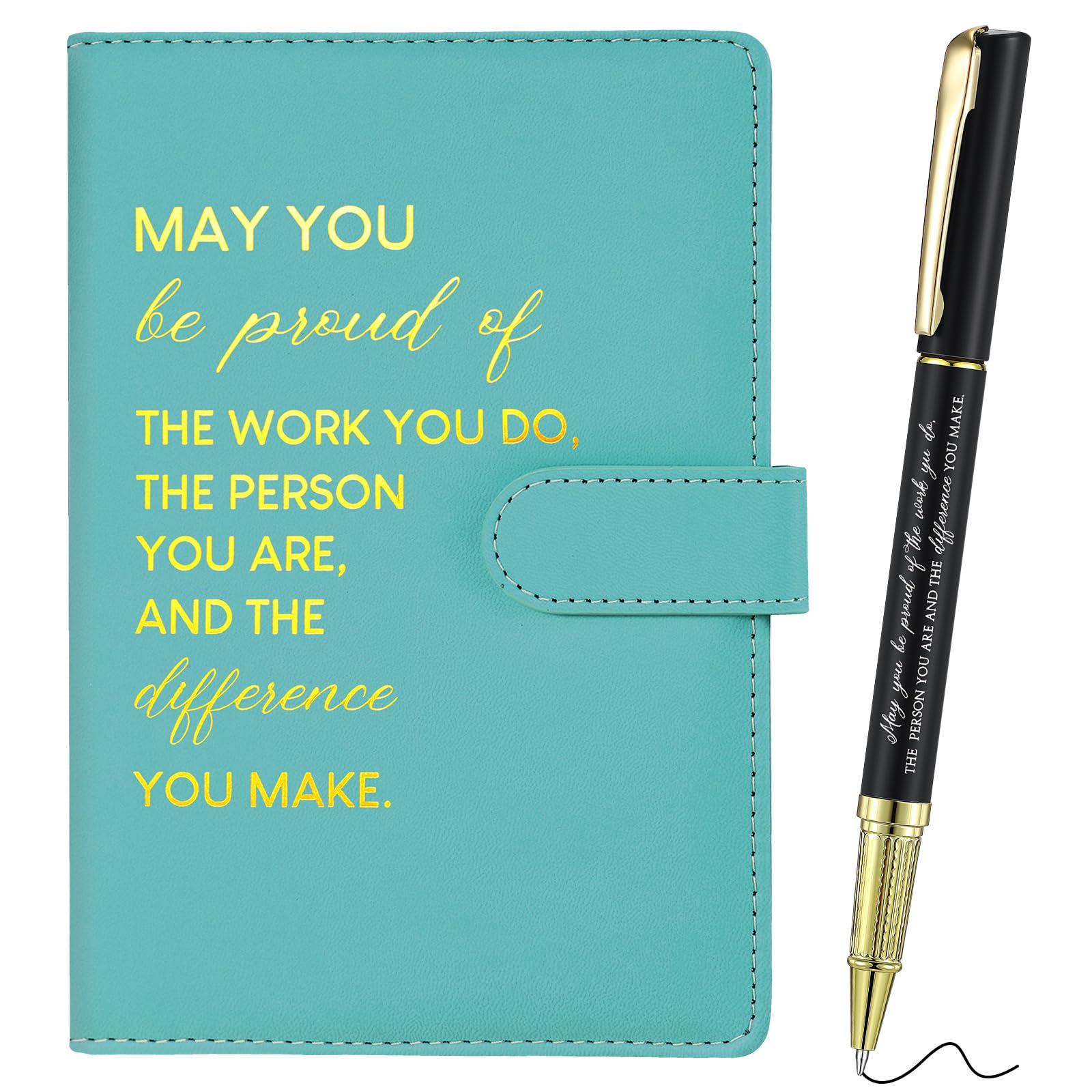 Sinmoe Inspirational Leather Notebook and Pen Set