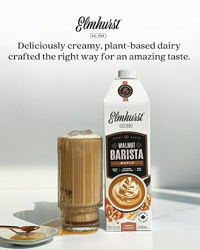 Vista 13 de Elmhurst 1925 Barista Edition Leche de avena, a base de plantas, vegana, 32 onzas (paquete de 6)