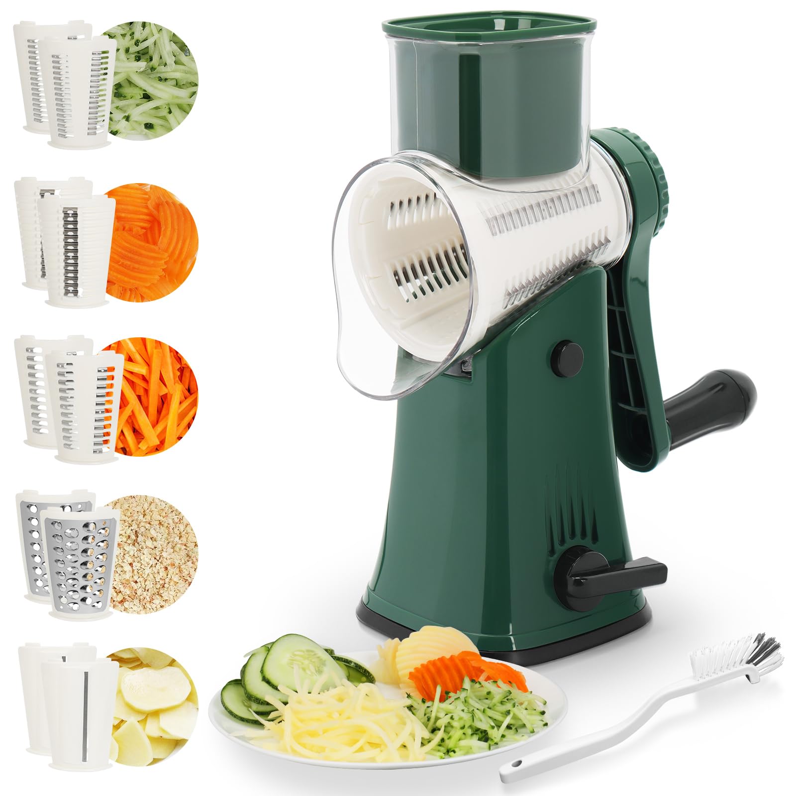 Amazon | TeamSky スライサー 手動 野菜チョッパー 1台5役 多機能