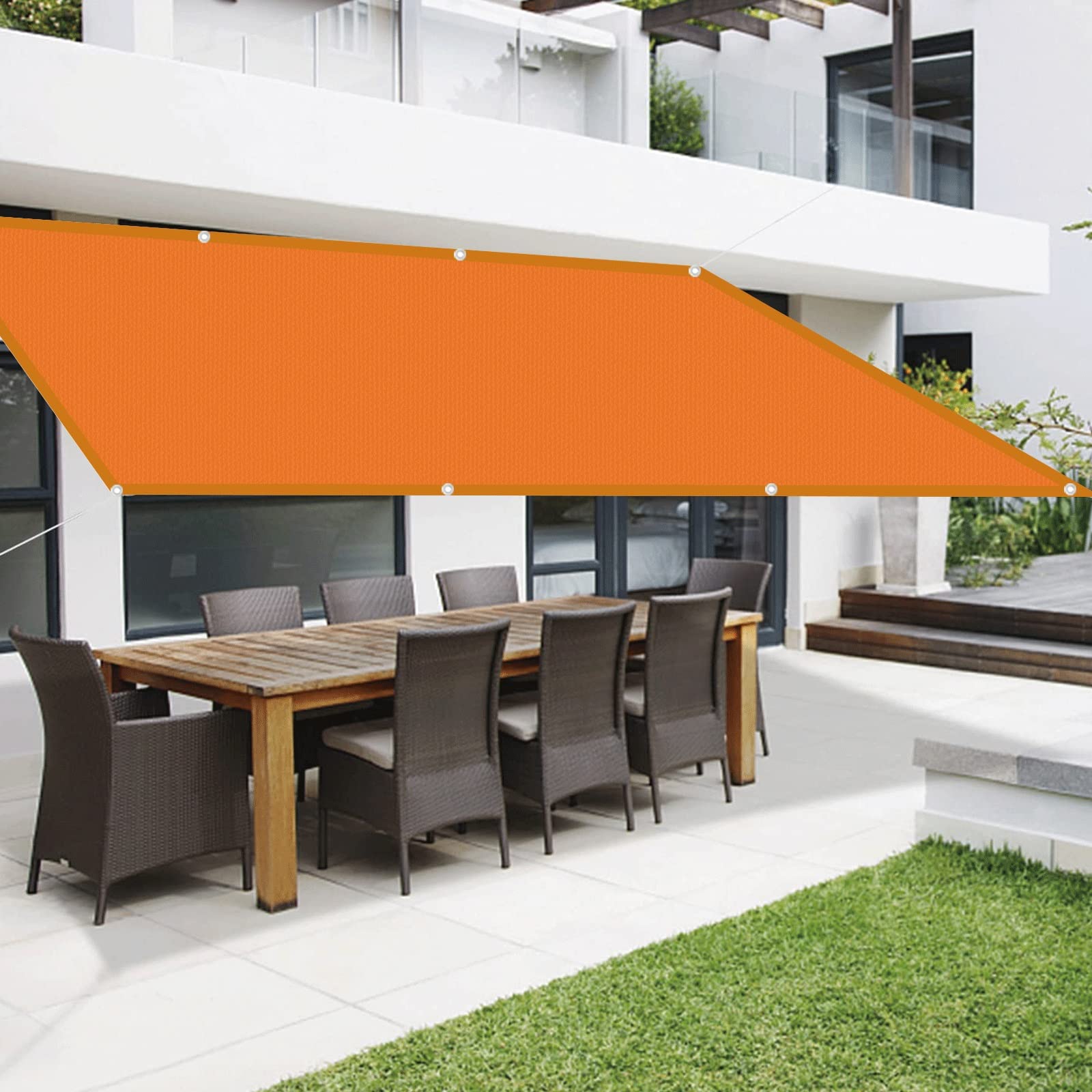 Toile d'ombrage anti-UV et résistante aux intempéries orange