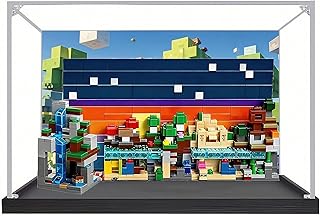 Acrylic Display Case for Lego 21589 Mini Biome, Dustproof Box, Storage Box, Transparent Box, Display Box Compatible with 21589 (Box Only) (Background A)