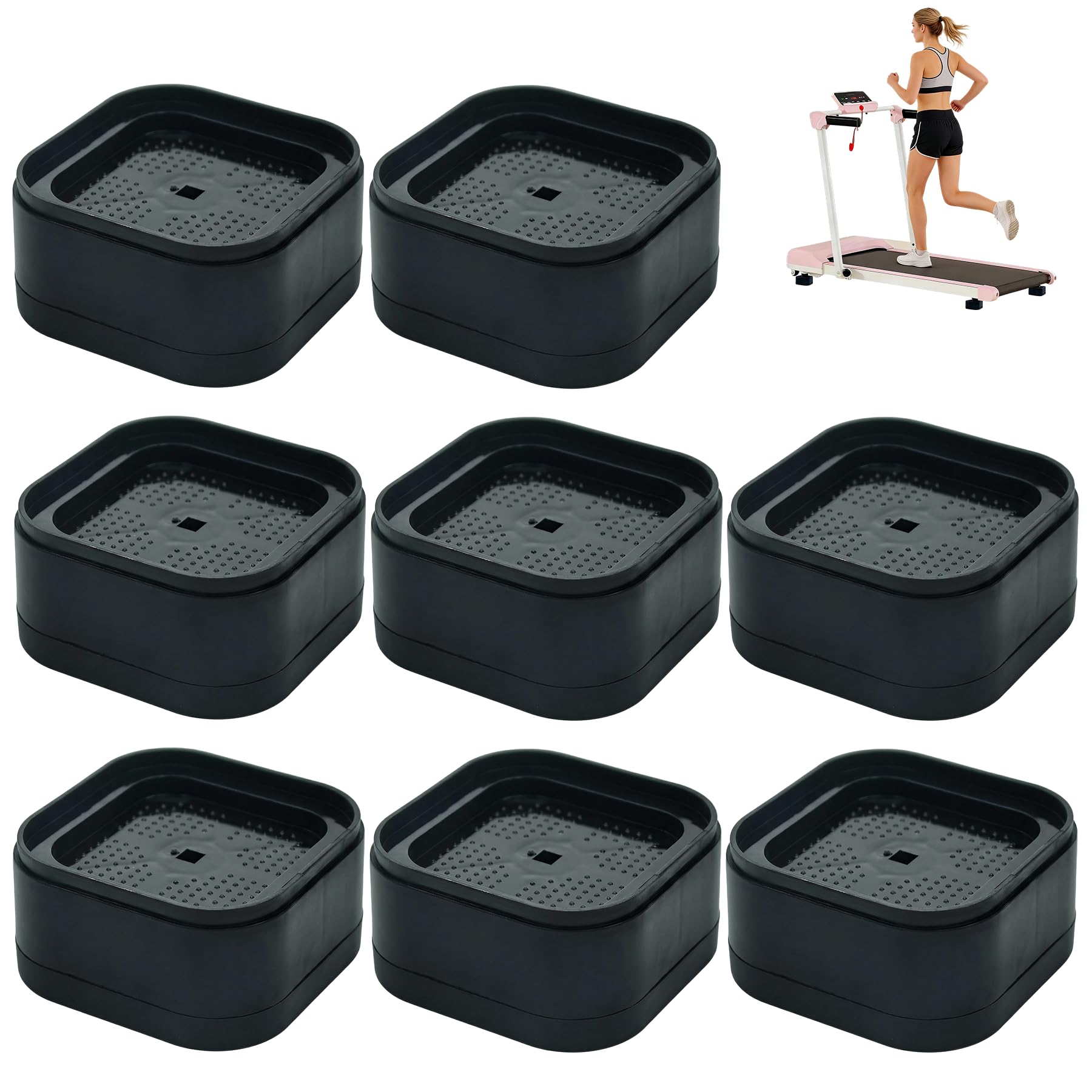 Photo 1 of Treadmill Incline Riser Blocks, Walking Pad Incline Blocks (Black, 8 PCS)