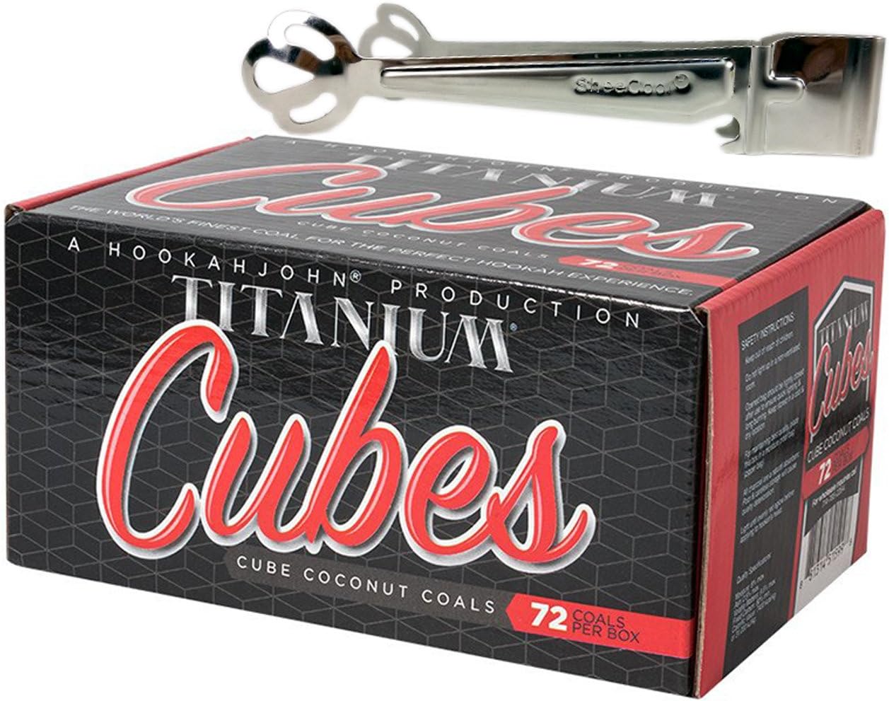 Hookah John Titanium Natural Coconut Coals Hookah 72 Piece