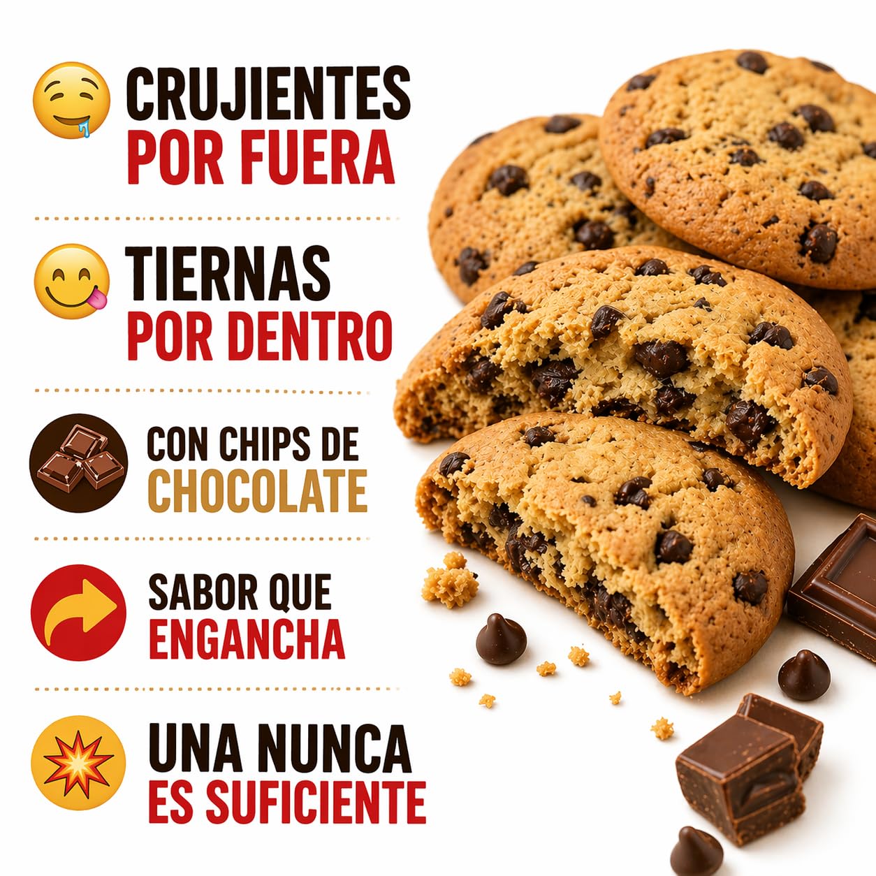 LAPASION - Galletas mini con chips de chocolate | Chispas Chocolate | Galletas individuales | 2kg