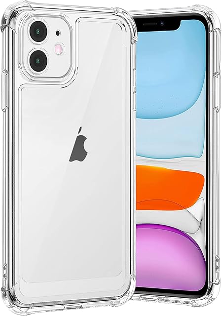 Case for iPhone 11, Totill Crystal Clear Phone Cover, Anti-Scratch and Shock-Absorption, Basic Case for iphone 11, Compatible with Wireless Charger and Bike Phone Holder - Transparent