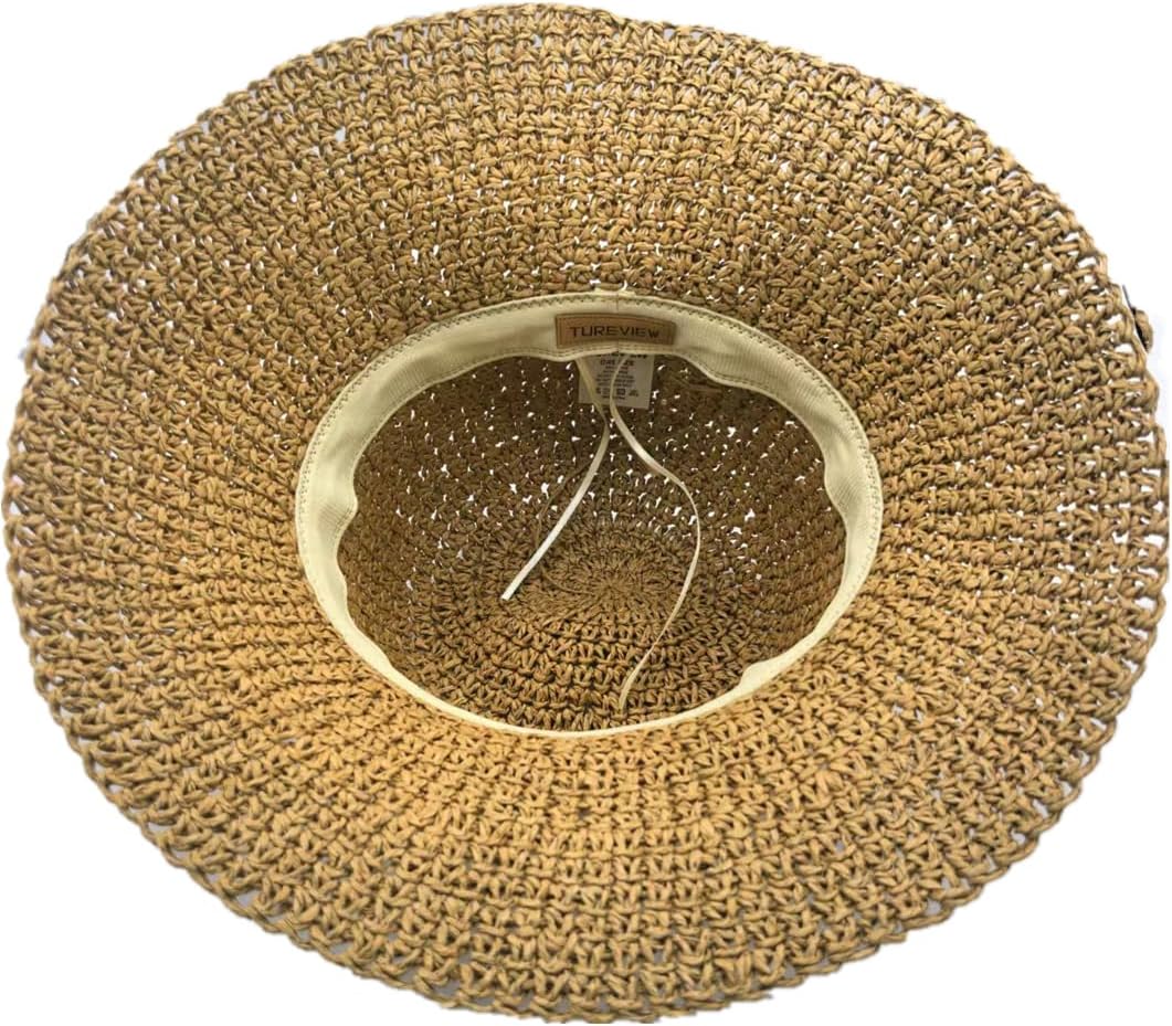 Woven Straw Hat for Women Foldable Summer Beach Hat Wide Brim Floppy Bucket Hat - Image 2