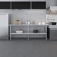 Vista 113 de Mesa de trabajo de acero inoxidable, mesa de metal