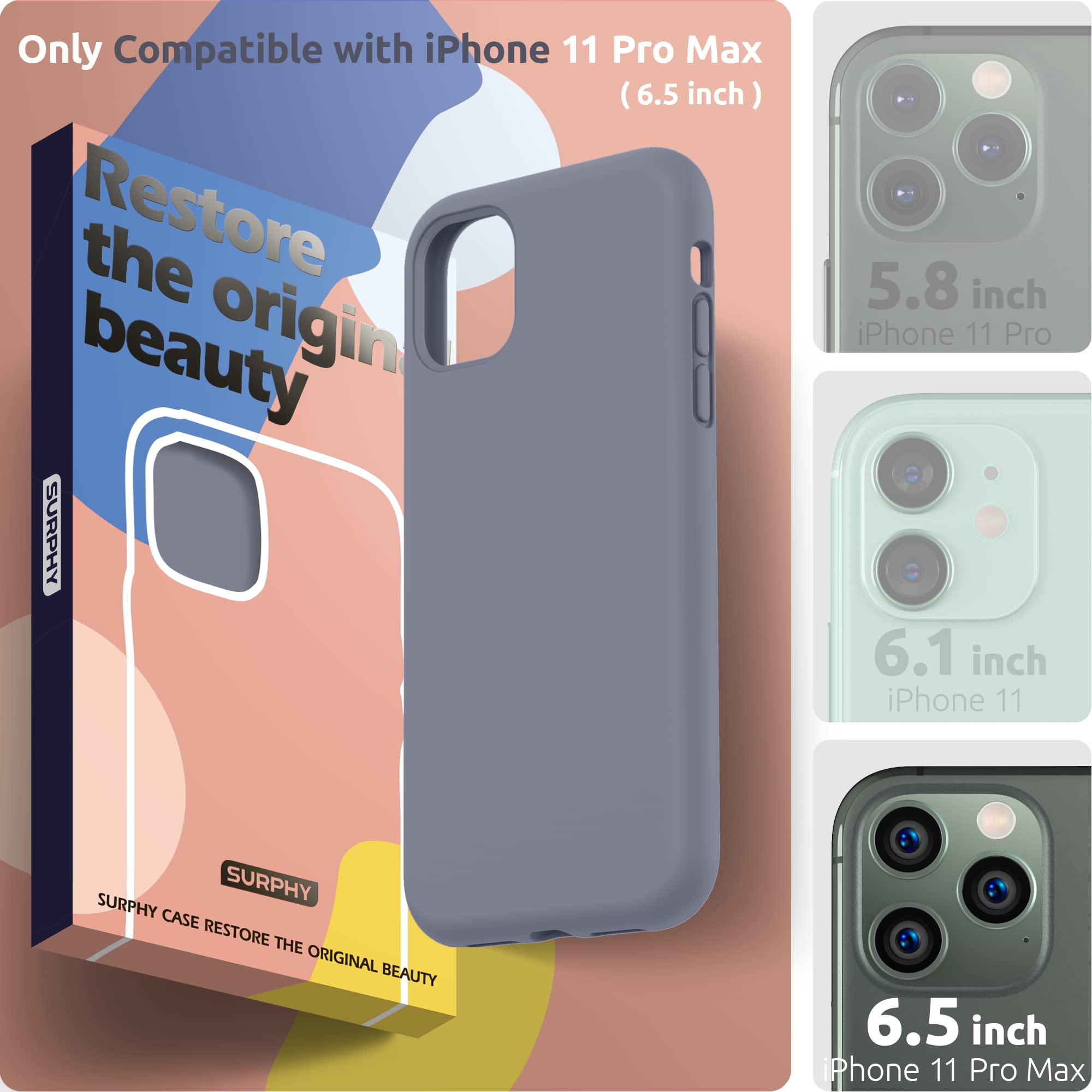 Custodia Silicone Liquido Per IPhone 11 Pro Max - Antiurto, Antimpronte E Protezione 360° - Rosso - Foto 4